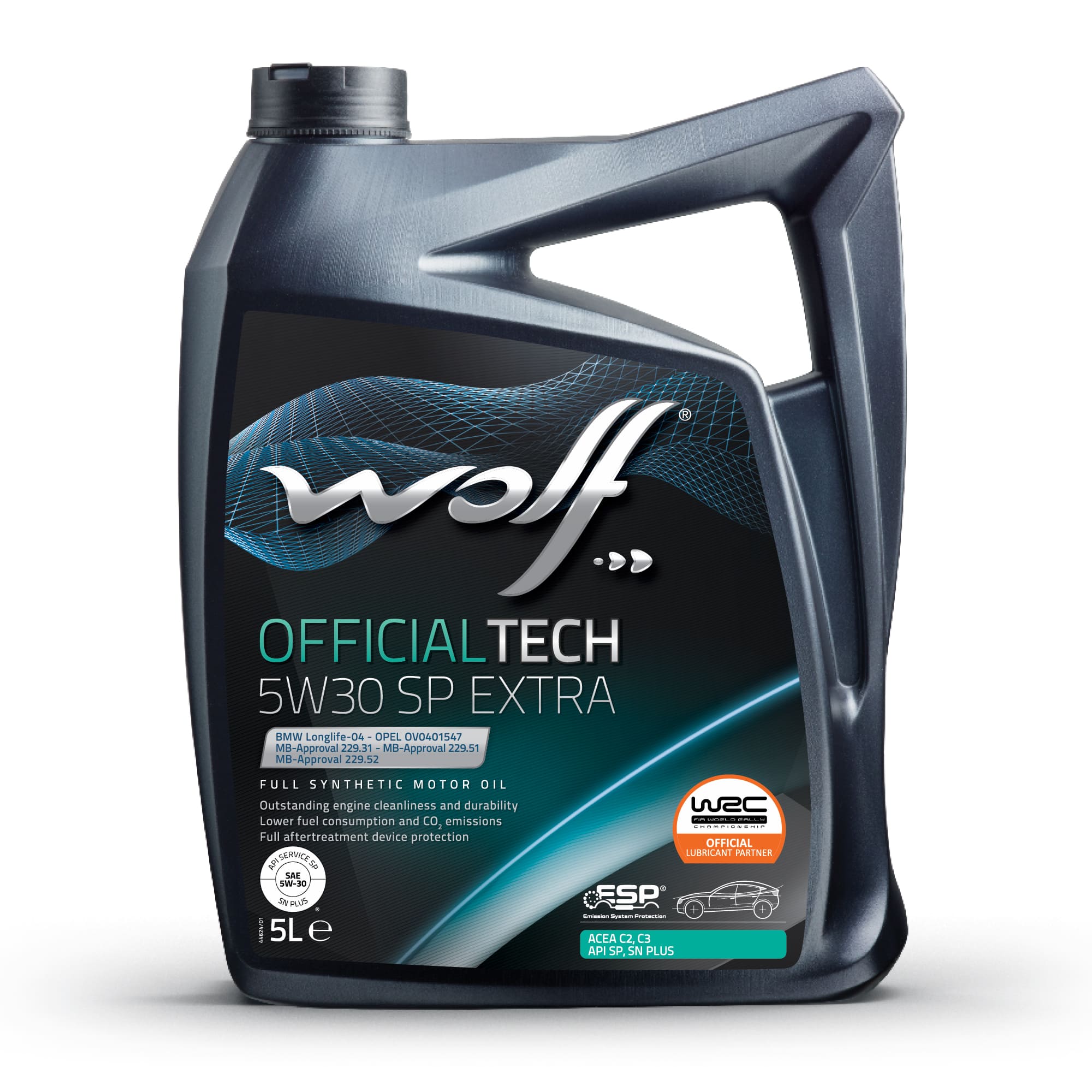 Олива моторна WOLF OFFICIALTECH 5W30 C3 SP EXTRA 5л.